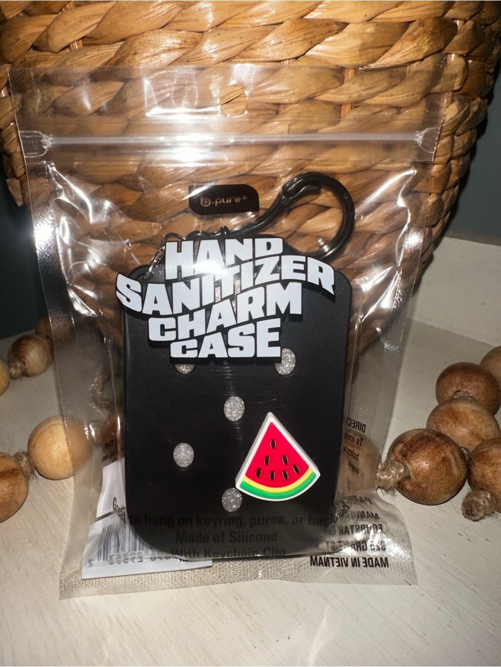 B Pure Hand Case Charm Watermelon Croc black charms b.pure